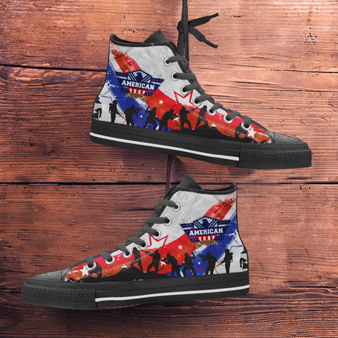 Image of American Veteran High Top Shoes Black