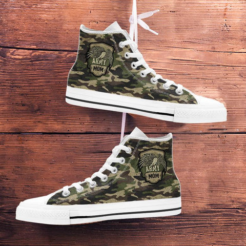 Image of Army Mom and Army Dad Camouflage High Top Shoes