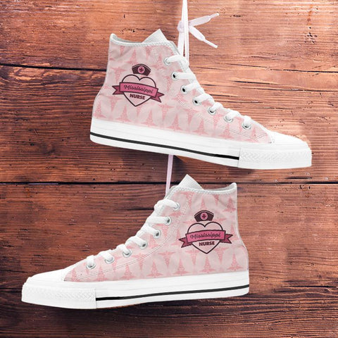 Image of Mississippi Nurse High Top Shoes Pink