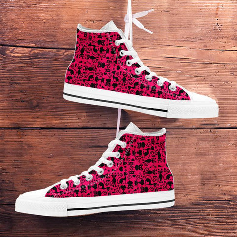 Image of Cats High Top Shoes Pink