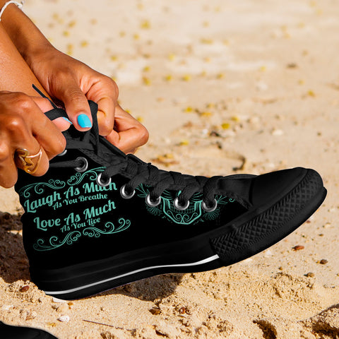 Image of Laugh Love Live Sugar Skull High Top Shoes