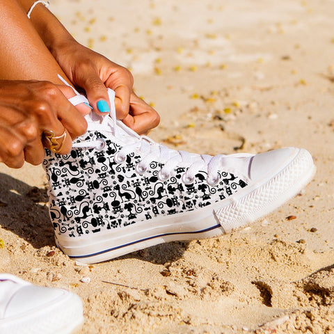 Image of Cats High Top Shoes White