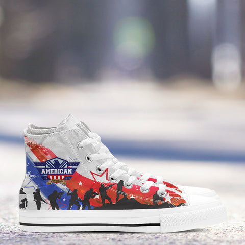 Image of American Veteran High Top Shoes White