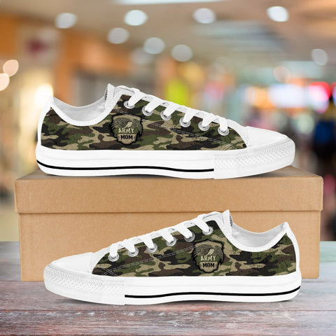 Image of Army Mom and Army Dad Camouflage Low Top Shoes