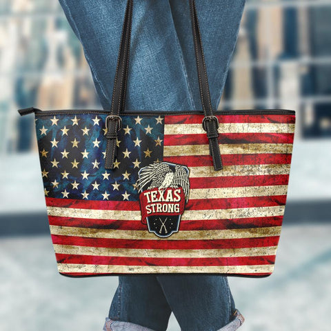 Image of Texas Strong Large Leather Tote Bag
