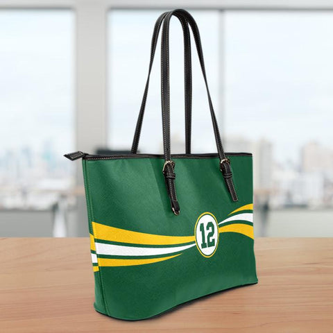 Image of Green Bay 12 Sports Leather Tote Bag Large