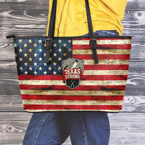 Image of Texas Strong Small Leather Tote Bag