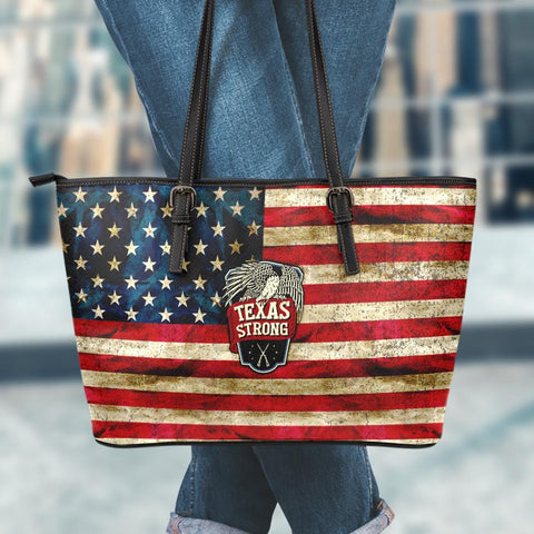 Image of Texas Strong Small Leather Tote Bag