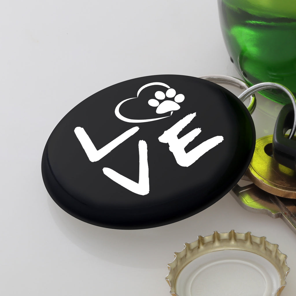 Love Paw Magnetic Bottle Opener Keychain