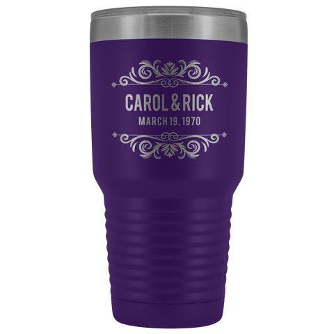 Image of Couples Est Personalized Tumbler 30oz