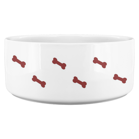 Image of Personalized Ceramic Dog Bowl Bone Dog Name