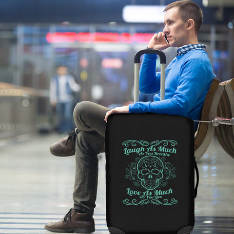 Image of Laugh Love Live Sugar Skull Luggage Cover
