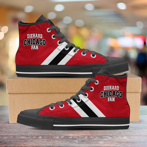 Image of Diehard Chicago Fan Sports High Top Shoes Black