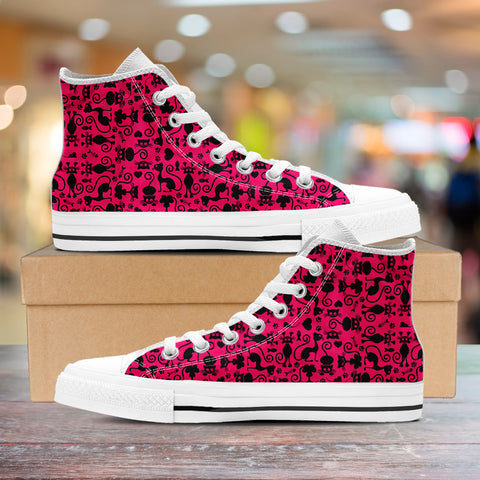 Image of Cats High Top Shoes Pink