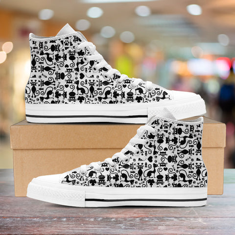 Image of Cats High Top Shoes White