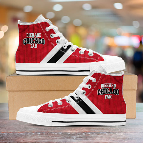 Image of Diehard Chicago Fan Sports High Top Shoes White