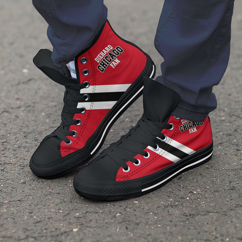 Image of Diehard Chicago Fan Sports High Top Shoes Black