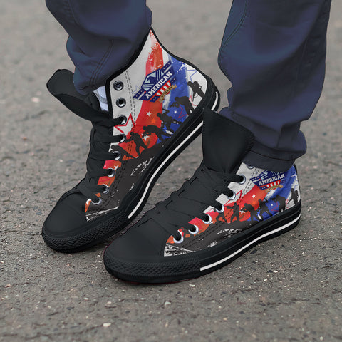Image of American Veteran High Top Shoes Black