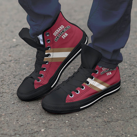 Image of Diehard San Francisco Fan Sports High Top Shoes Red Black