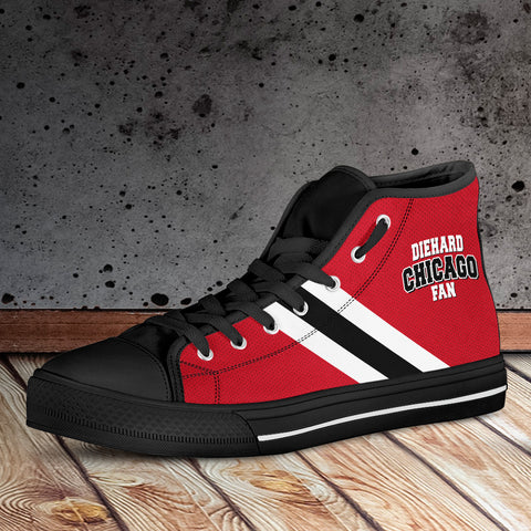 Image of Diehard Chicago Fan Sports High Top Shoes Black