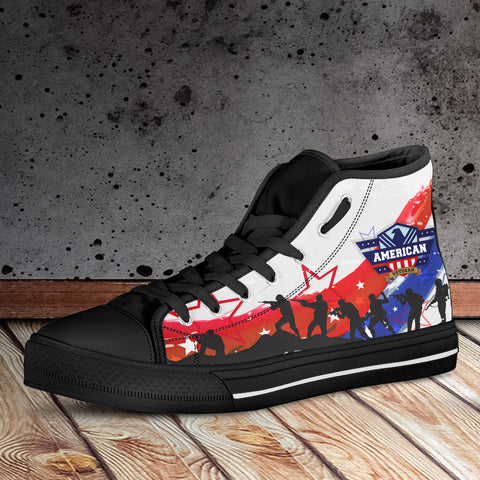 Image of American Veteran High Top Shoes Black