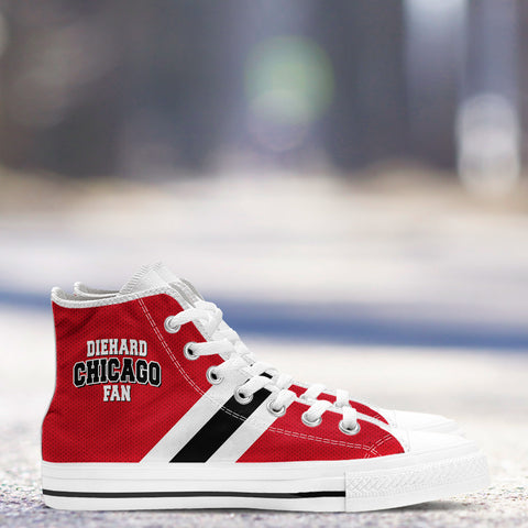 Image of Diehard Chicago Fan Sports High Top Shoes White