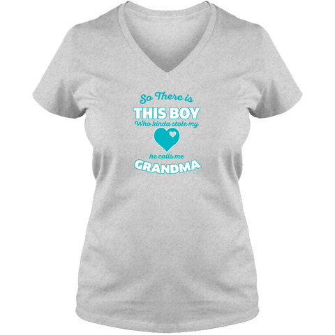 Image of So There Is This Boy Who Stole My Heart Ladies V Neck Tee