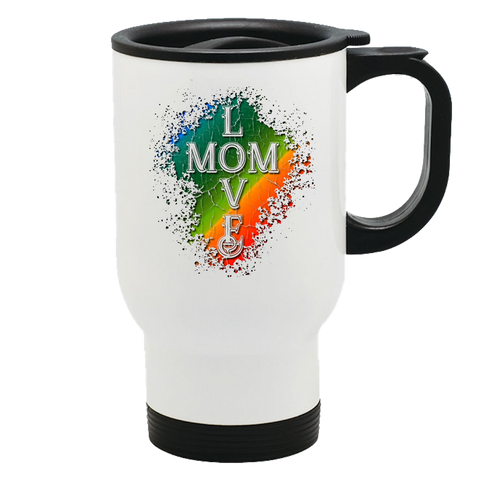 Image of Mom Love Metal Coffee and Tea Travel Mug