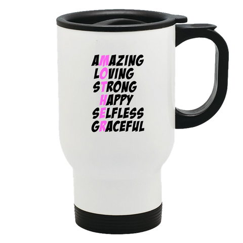 Image of Mother Words Metal Coffee and Tea Travel Mug