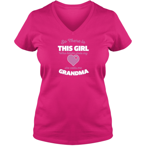 Image of So There Is This Girl Who Stole My Heart Ladies V Neck Tee