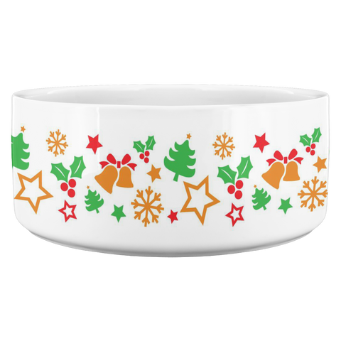 Image of Ceramic Christmas Dog Bowl