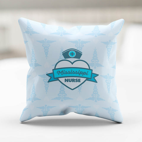 Image of Mississippi Nurse Pillowcase Blue