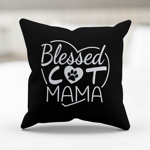 Image of Blessed Cat Mama Pillow Cover