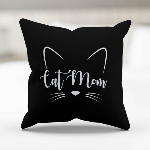Image of Cat Mom Whiskers Pillow Cover