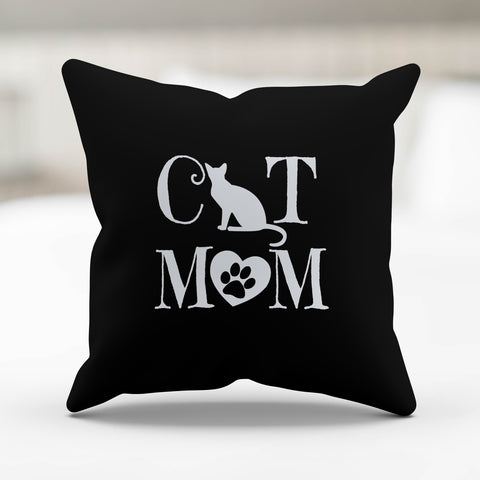 Image of Cat Mom Heart Pillow Cover