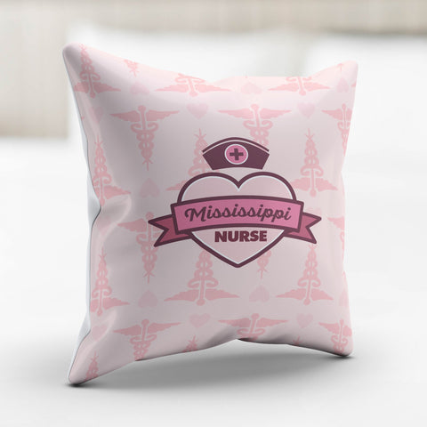 Image of Mississippi Nurse Pillowcase Pink