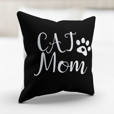 Image of Cat Mom Paw Pillow Cover