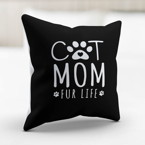 Image of Cat Mom Fur Life Pillow Cover