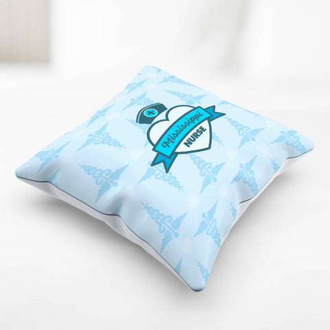 Image of Mississippi Nurse Pillowcase Blue