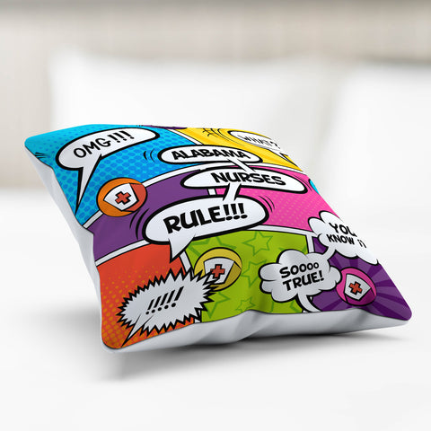 Image of Comic Alabama Nurse Pillowcase