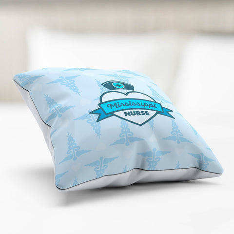 Image of Mississippi Nurse Pillowcase Blue