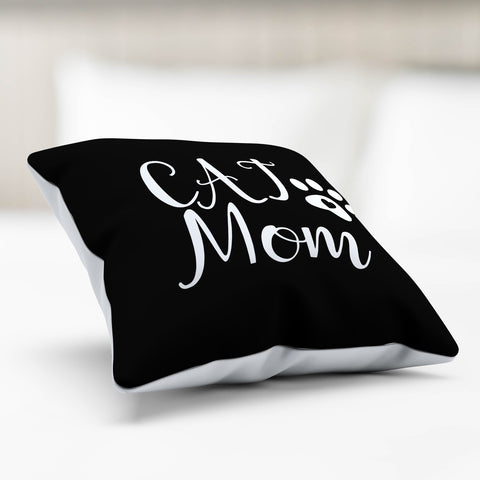 Image of Cat Mom Paw Pillow Cover