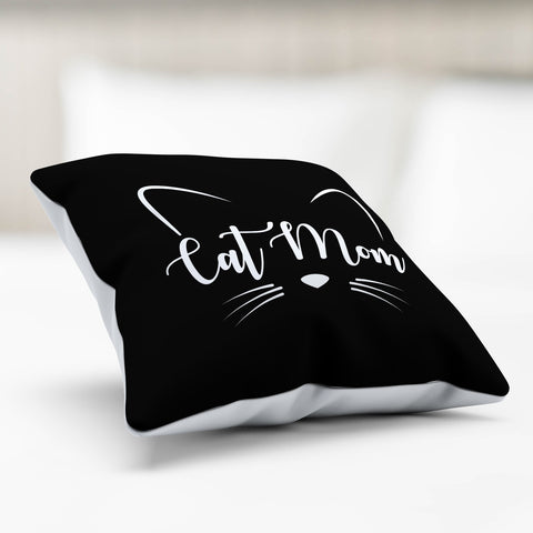 Image of Cat Mom Whiskers Pillow Cover