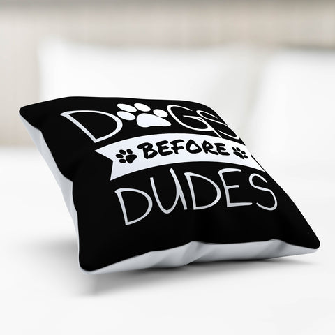 Image of Dogs Before Dudes Pillow Cover