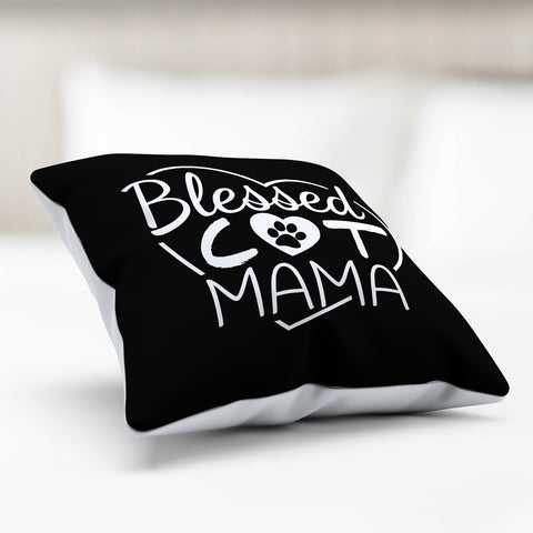 Image of Blessed Cat Mama Pillow Cover