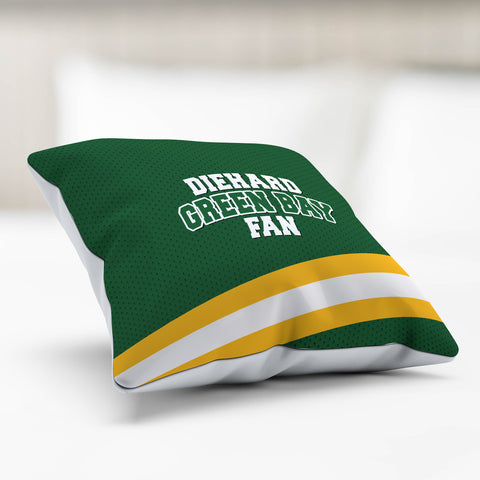 Image of Diehard Green Bay Fan Sports Pillowcase