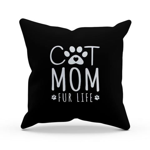 Image of Cat Mom Fur Life Pillow Cover
