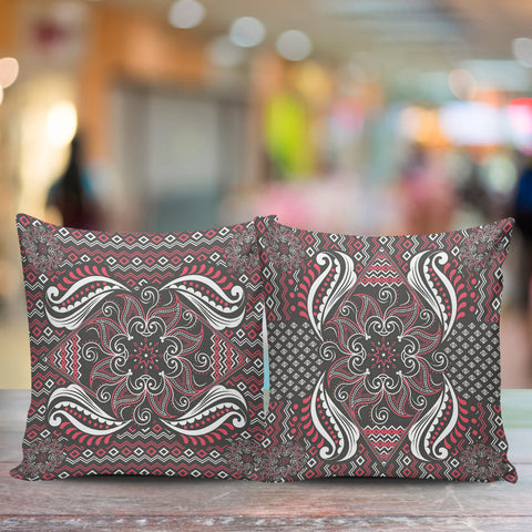 Image of Mandala Pillow Cover Pink and Gray