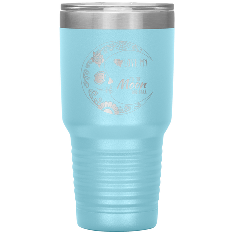 Image of Love My Grandkids To The Moon Sugar Skull Tumbler