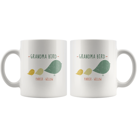 Image of Grandma Bird Personalized Ceramic Mug